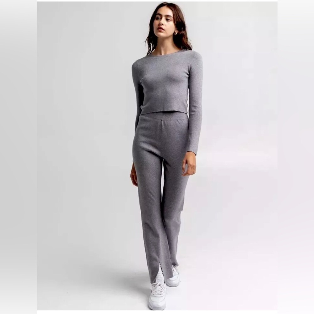 4th & Reckless Size Large Gray Leah Split Leg Pants